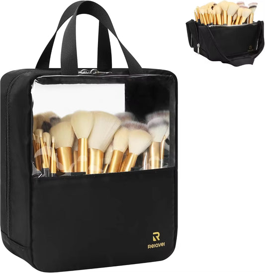 Relabel  メイクブラシ用バッグ大(クリア窓)