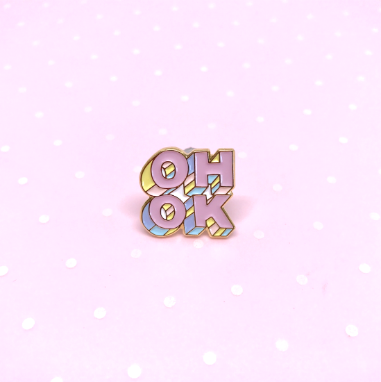 【New Moon Paper Goods】ピンバッチ -Oh Ok