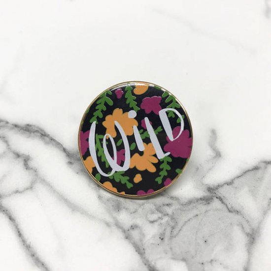 【New Moon Paper Goods】ピンバッチ - Wild Flower