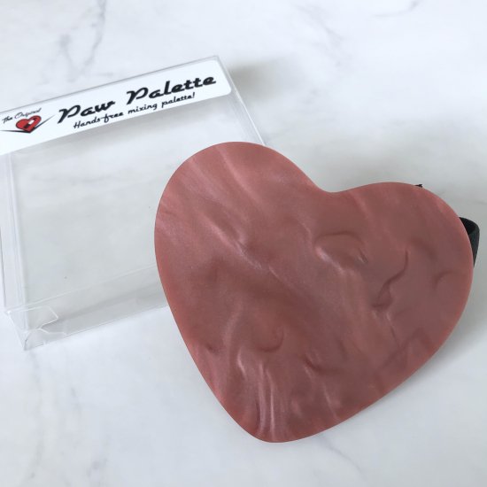 【Paw Palette】Rose Gold Pearl Heart Shape Paw Palette|【パウパレット】ハート型 マグネット式 パレット(ローズゴールドパール)