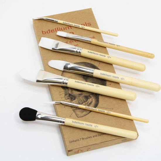 特殊メイクグルーブラシ7本セット(袋付き)|SFX GLUE BRUSH 7 PC.