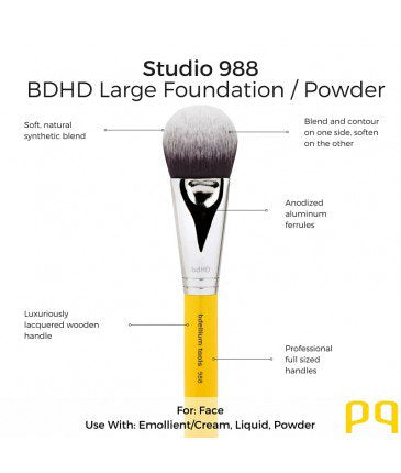 デリウム ツールズ スタジオ 988 ファンデーション・パウダーブラシ|Bdellium tools Studio 988 Foundation/Powder