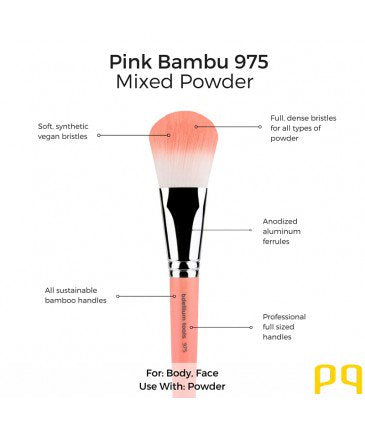 デリウム ツールズ ピンクバンブー 975 パウダーブラシ|Bdellium tools Pink Bambu Pink Bambu 975 Mixed Powder