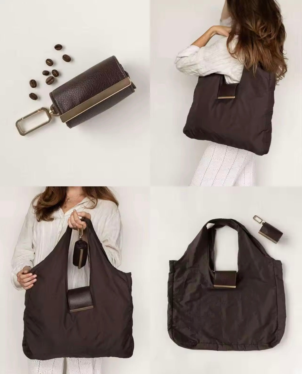 【SNSで話題】上品ミニマル折りたたみトートバッグ