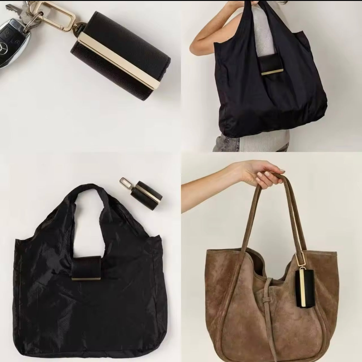 【SNSで話題】上品ミニマル折りたたみトートバッグ