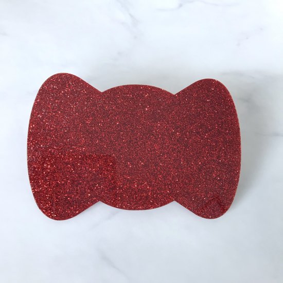 【Paw Palette】Bow Paw Palette [Red Glitter]｜【パウパレット】 リボン型パレット（レッドグリッター）